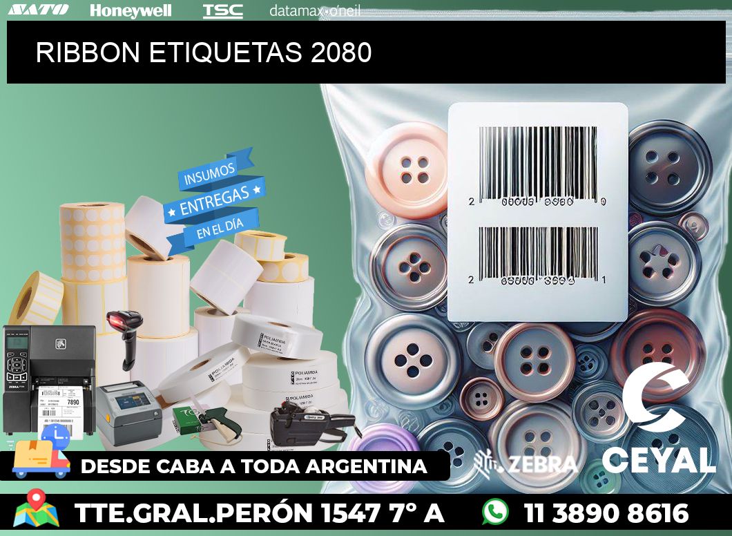 RIBBON ETIQUETAS 2080