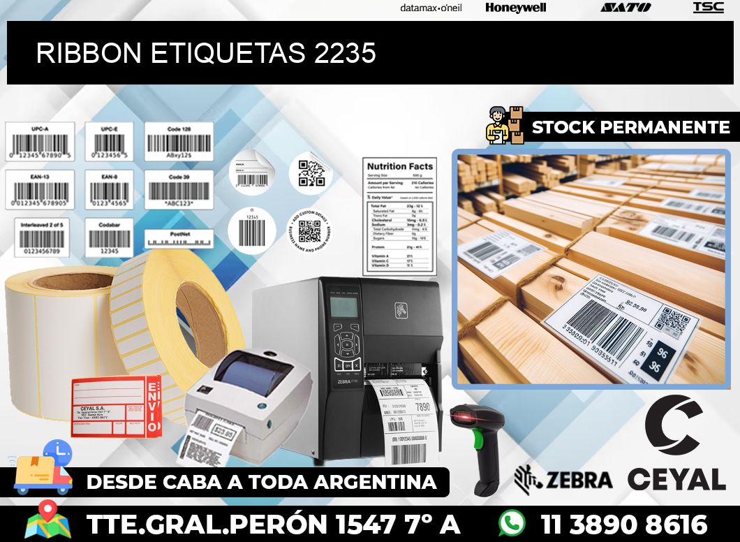 RIBBON ETIQUETAS 2235