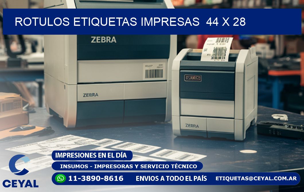 ROTULOS ETIQUETAS IMPRESAS  44 x 28