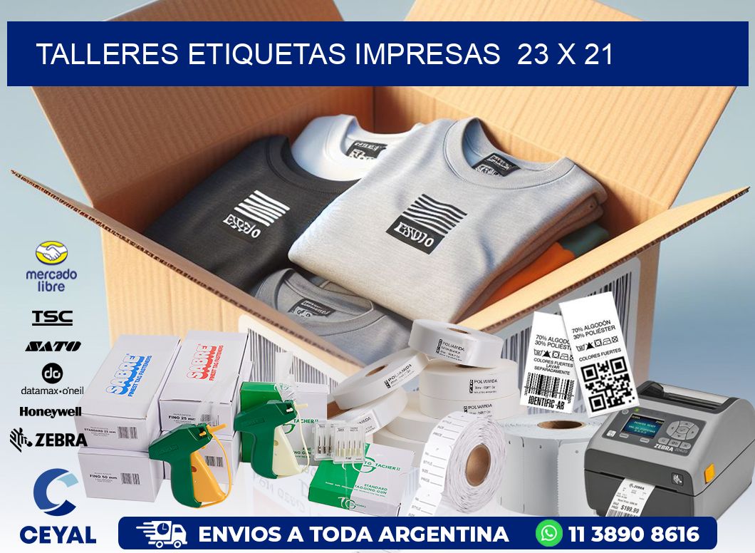 TALLERES ETIQUETAS IMPRESAS  23 x 21