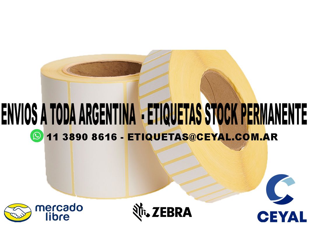 555 ETIQUETAS PAPEL TERMICO 68 x 26 X3000 UNIDADES