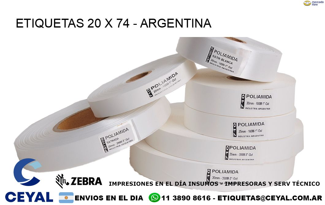 ETIQUETAS 20 x 74 - ARGENTINA