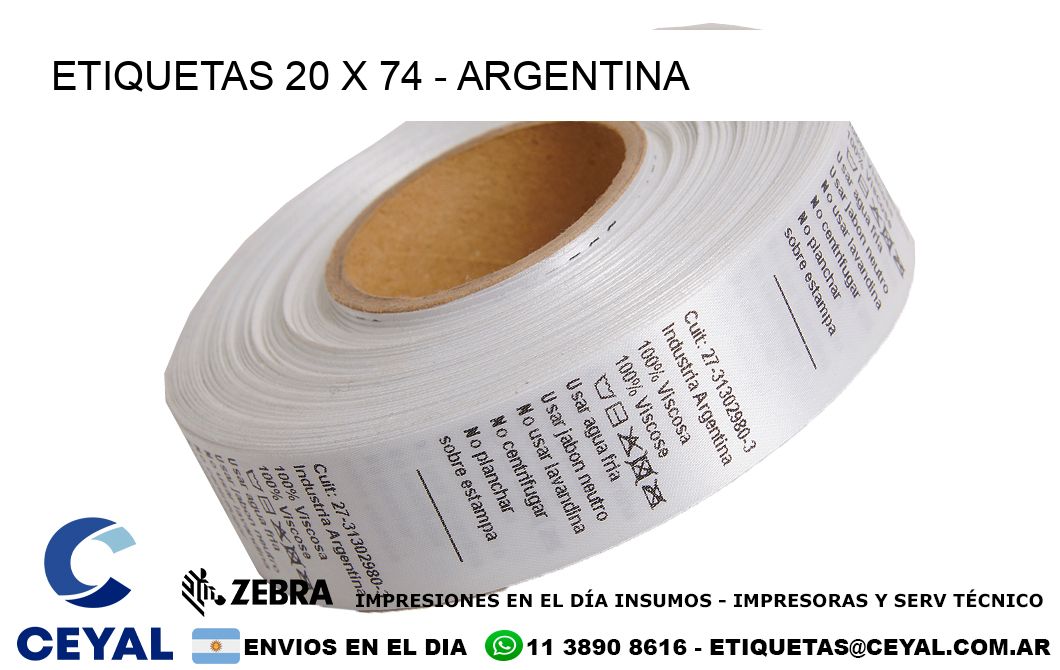 ETIQUETAS 20 x 74 - ARGENTINA