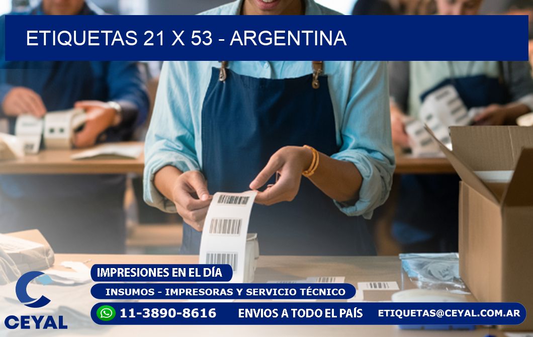 ETIQUETAS 21 x 53 - ARGENTINA