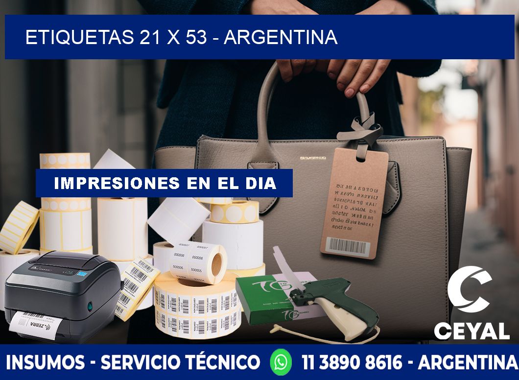 ETIQUETAS 21 x 53 - ARGENTINA