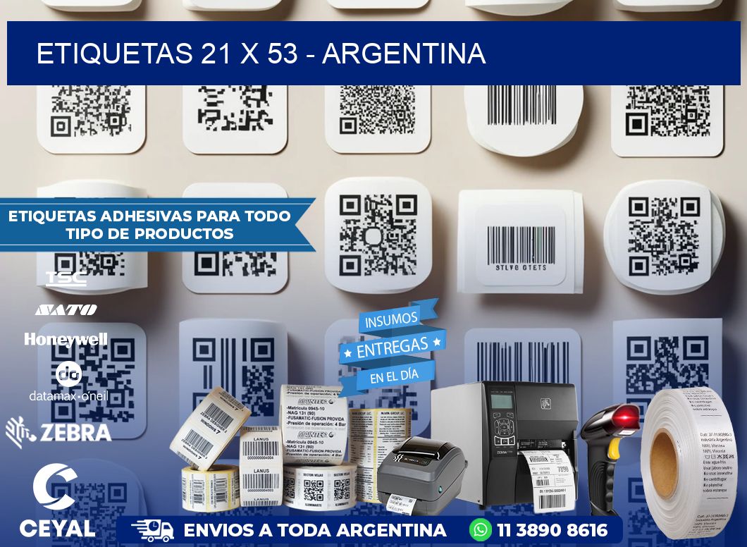 ETIQUETAS 21 x 53 - ARGENTINA