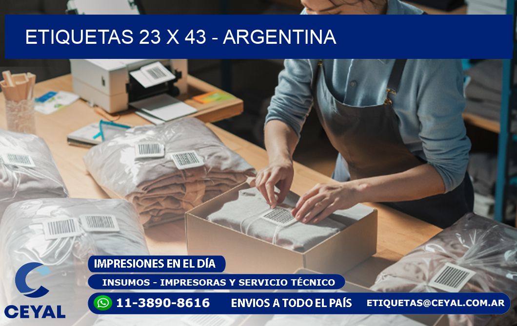 ETIQUETAS 23 x 43 - ARGENTINA