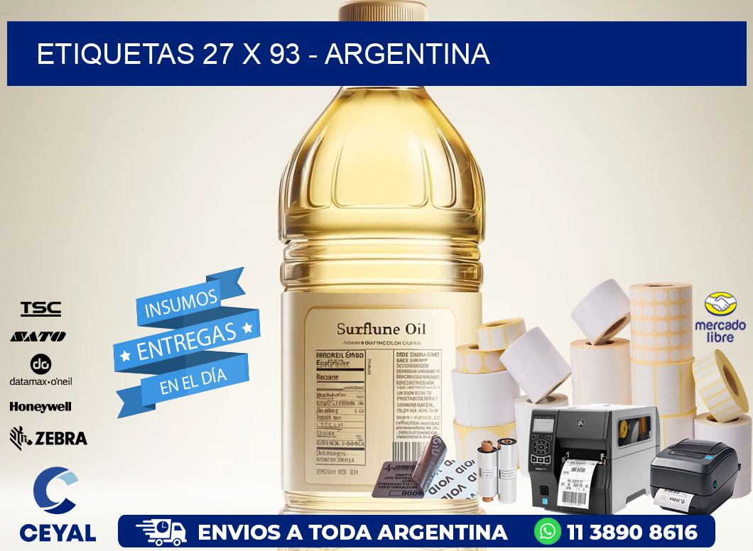 ETIQUETAS 27 x 93 - ARGENTINA