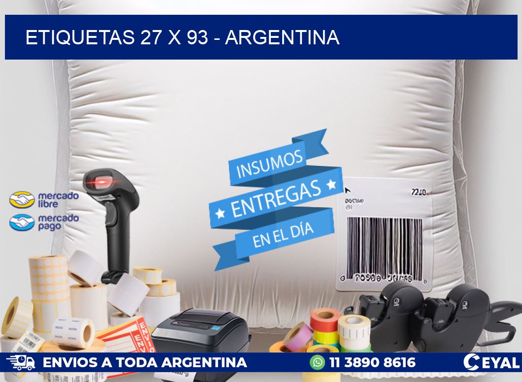 ETIQUETAS 27 x 93 - ARGENTINA