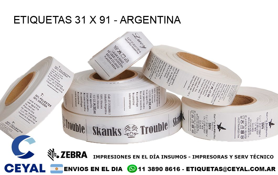 ETIQUETAS 31 x 91 - ARGENTINA