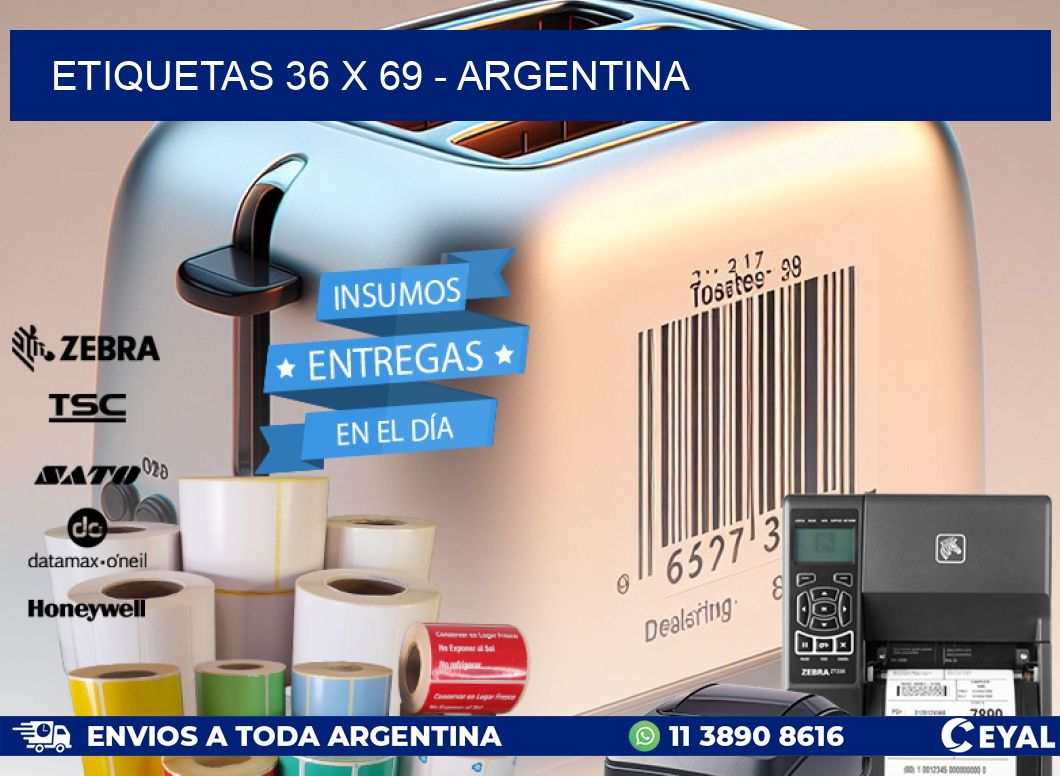 ETIQUETAS 36 x 69 - ARGENTINA