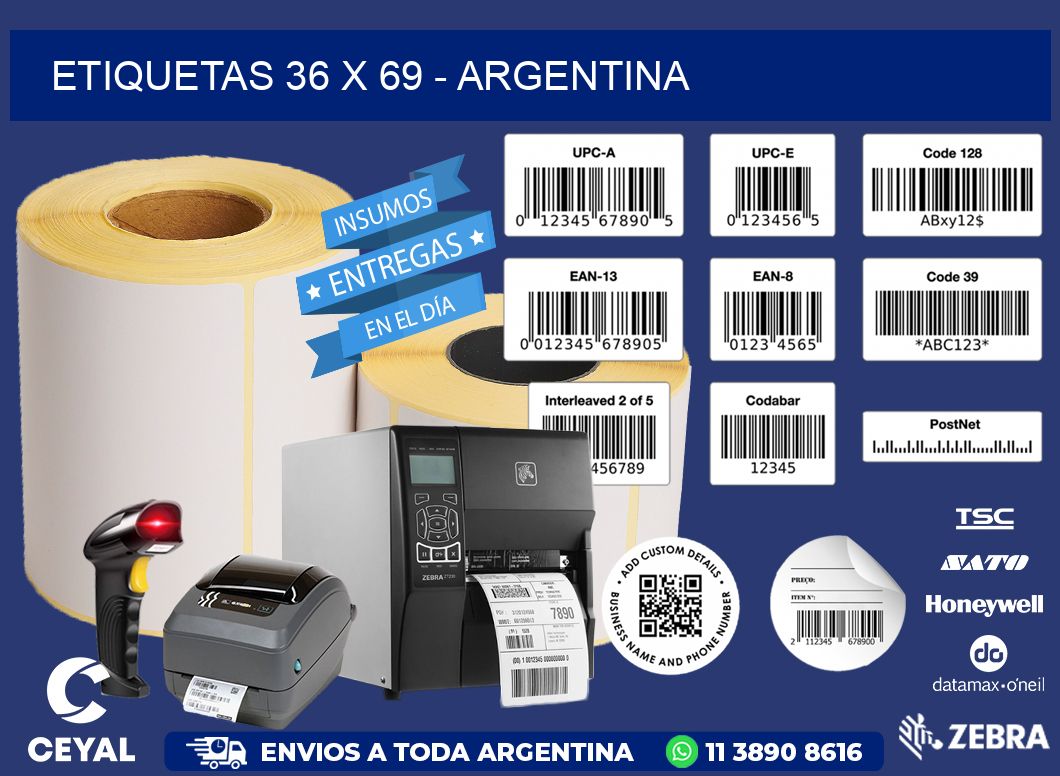 ETIQUETAS 36 x 69 - ARGENTINA