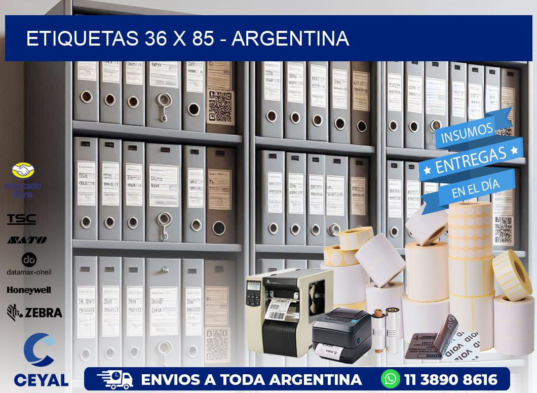 ETIQUETAS 36 x 85 - ARGENTINA