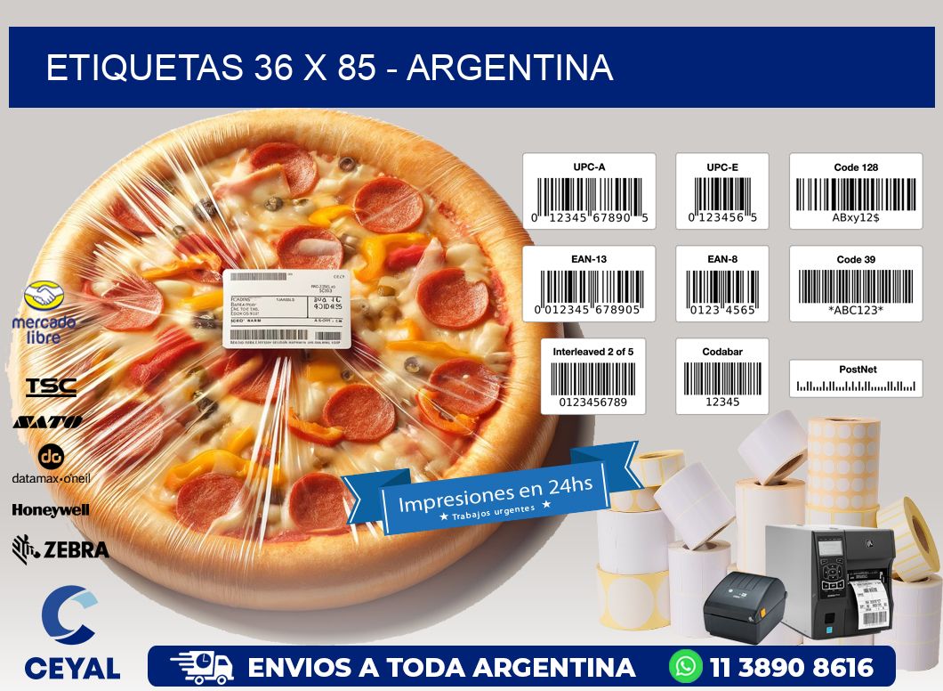 ETIQUETAS 36 x 85 - ARGENTINA