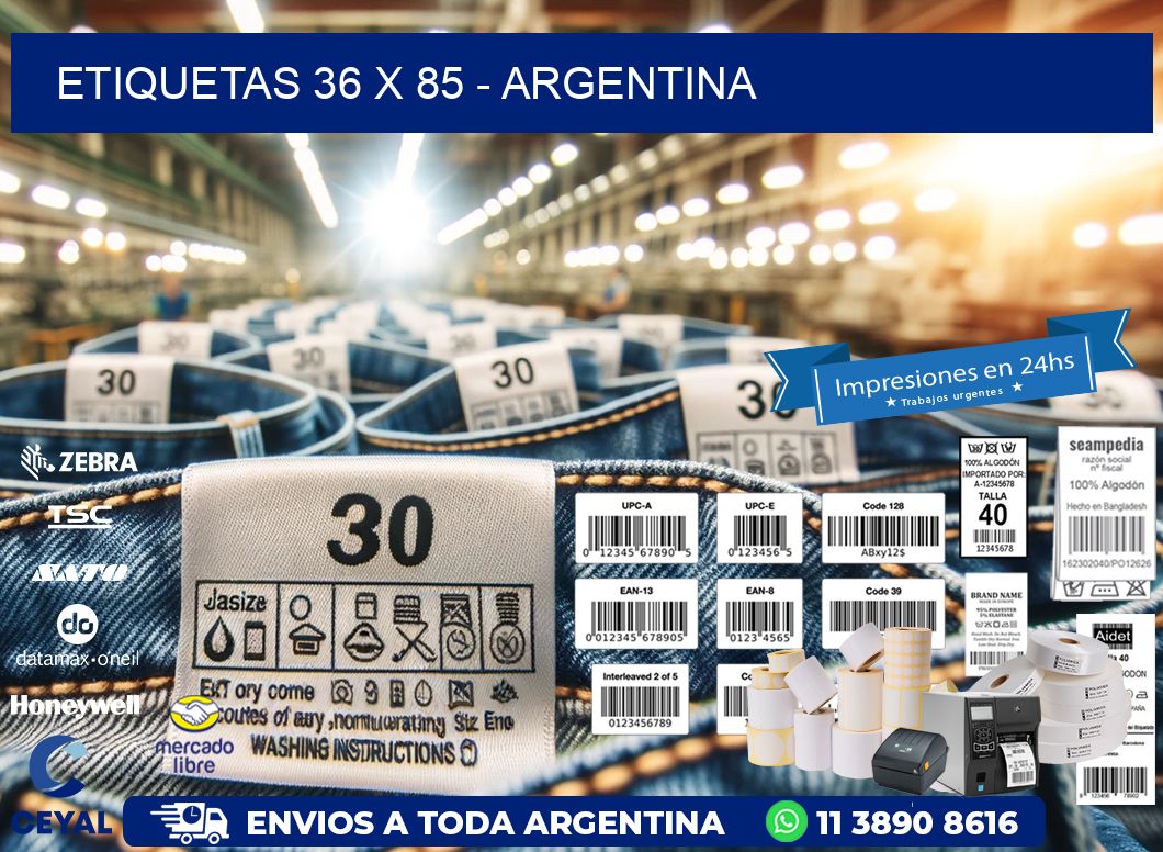 ETIQUETAS 36 x 85 - ARGENTINA