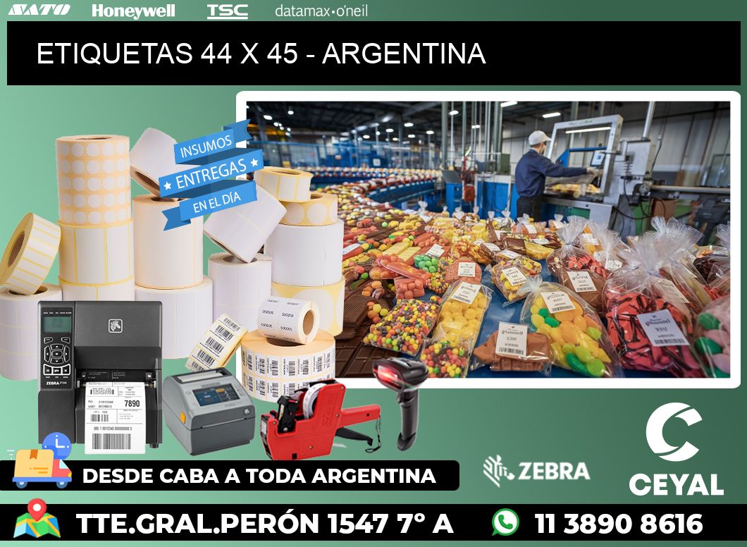 ETIQUETAS 44 x 45 - ARGENTINA