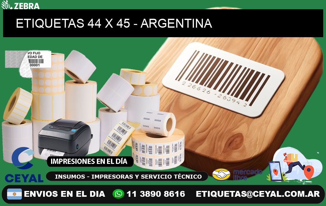 ETIQUETAS 44 x 45 - ARGENTINA