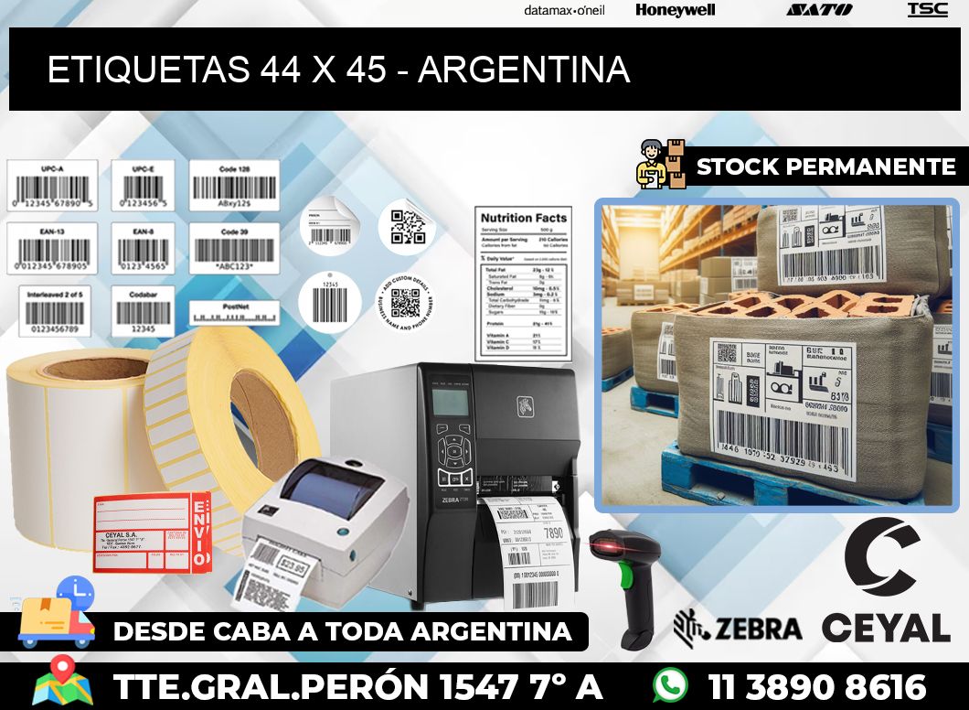 ETIQUETAS 44 x 45 – ARGENTINA