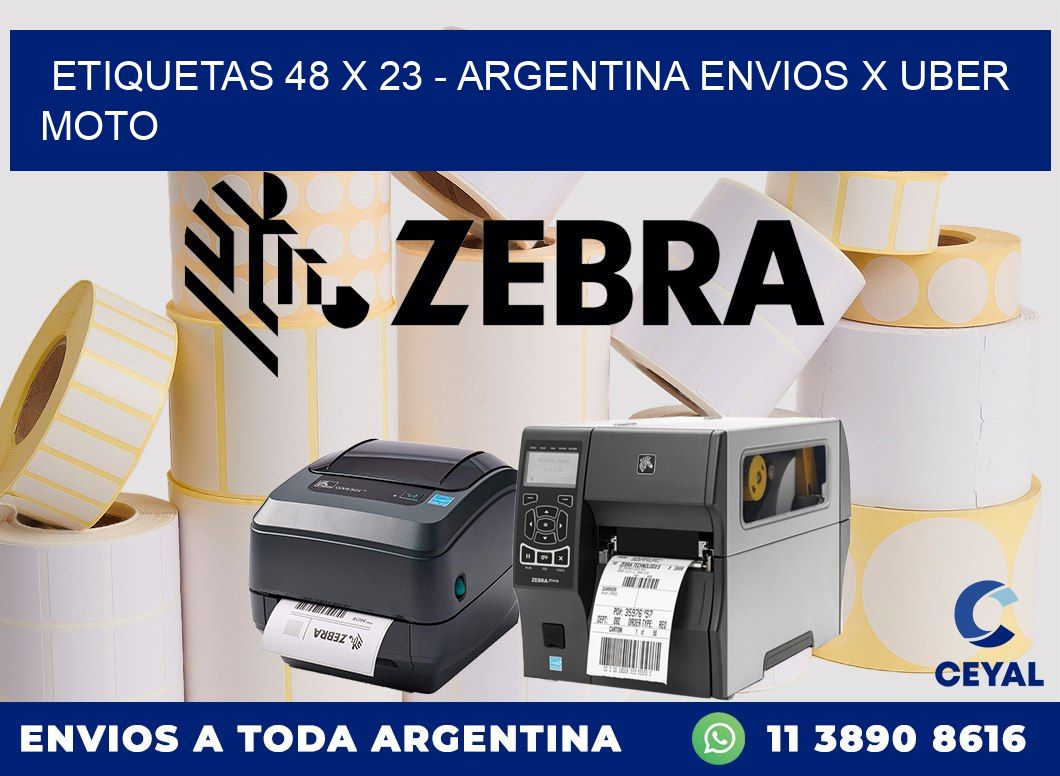 ETIQUETAS 48 x 23 – ARGENTINA ENVIOS X UBER MOTO