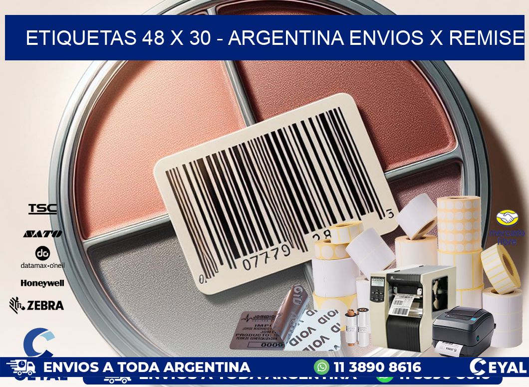 ETIQUETAS 48 x 30 – ARGENTINA ENVIOS X REMISE