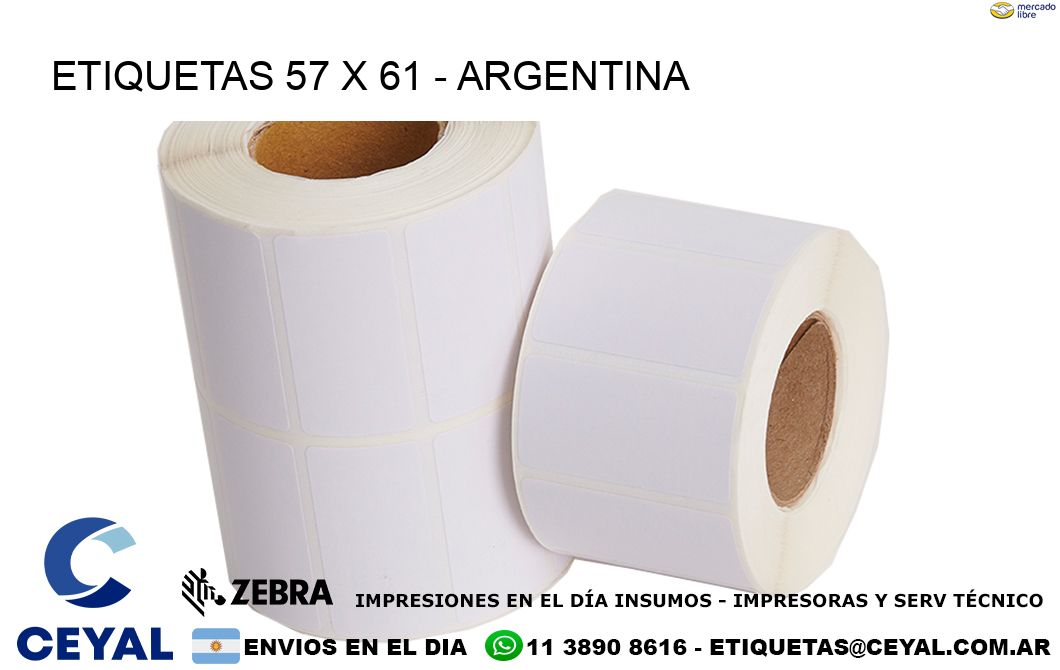 ETIQUETAS 57 x 61 - ARGENTINA