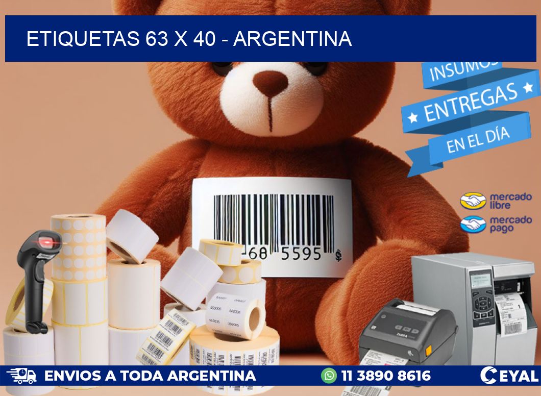 ETIQUETAS 63 x 40 - ARGENTINA