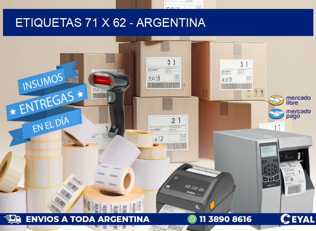 ETIQUETAS 71 x 62 - ARGENTINA
