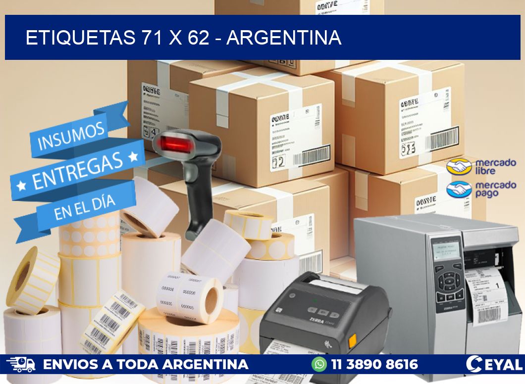 ETIQUETAS 71 x 62 - ARGENTINA