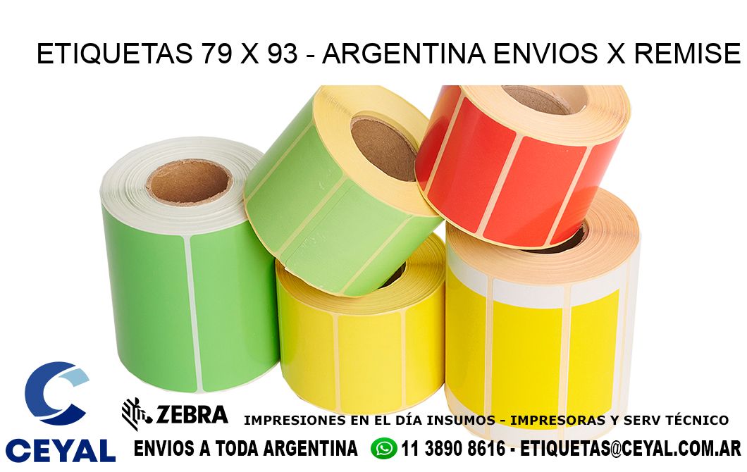 ETIQUETAS 79 x 93 - ARGENTINA ENVIOS X REMISE