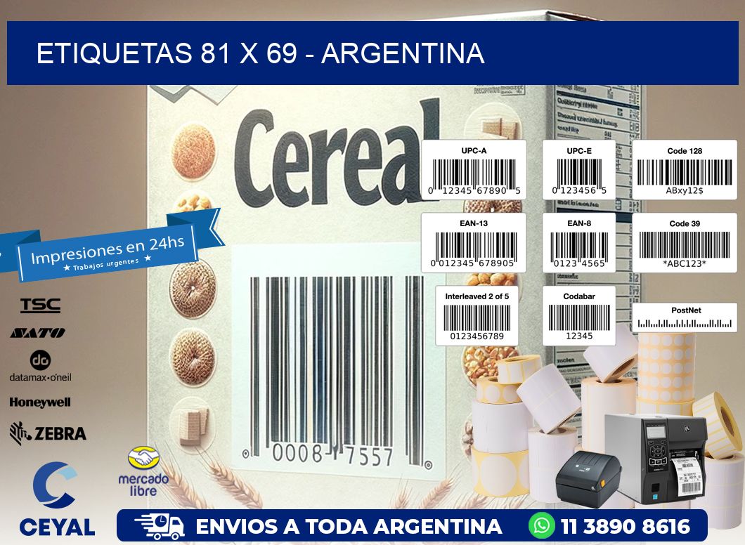 ETIQUETAS 81 x 69 - ARGENTINA