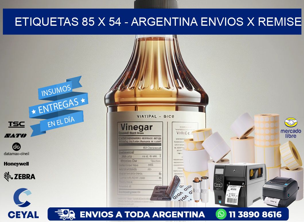 ETIQUETAS 85 x 54 - ARGENTINA ENVIOS X REMISE