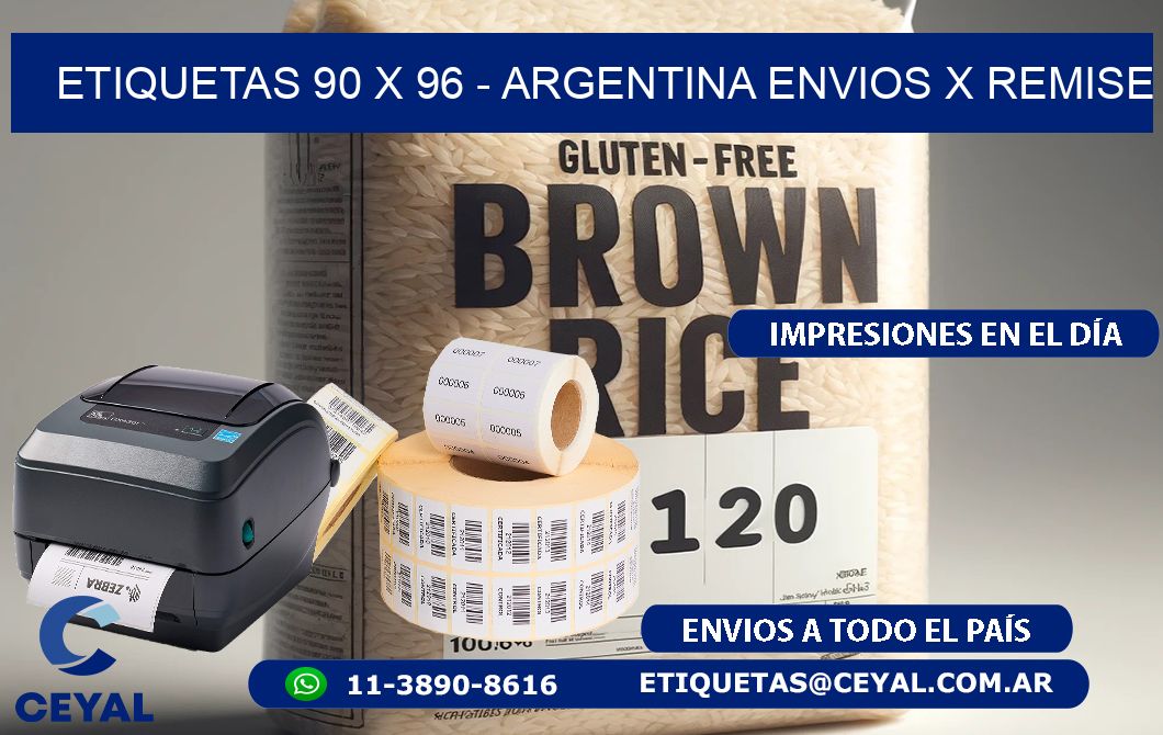 ETIQUETAS 90 x 96 - ARGENTINA ENVIOS X REMISE
