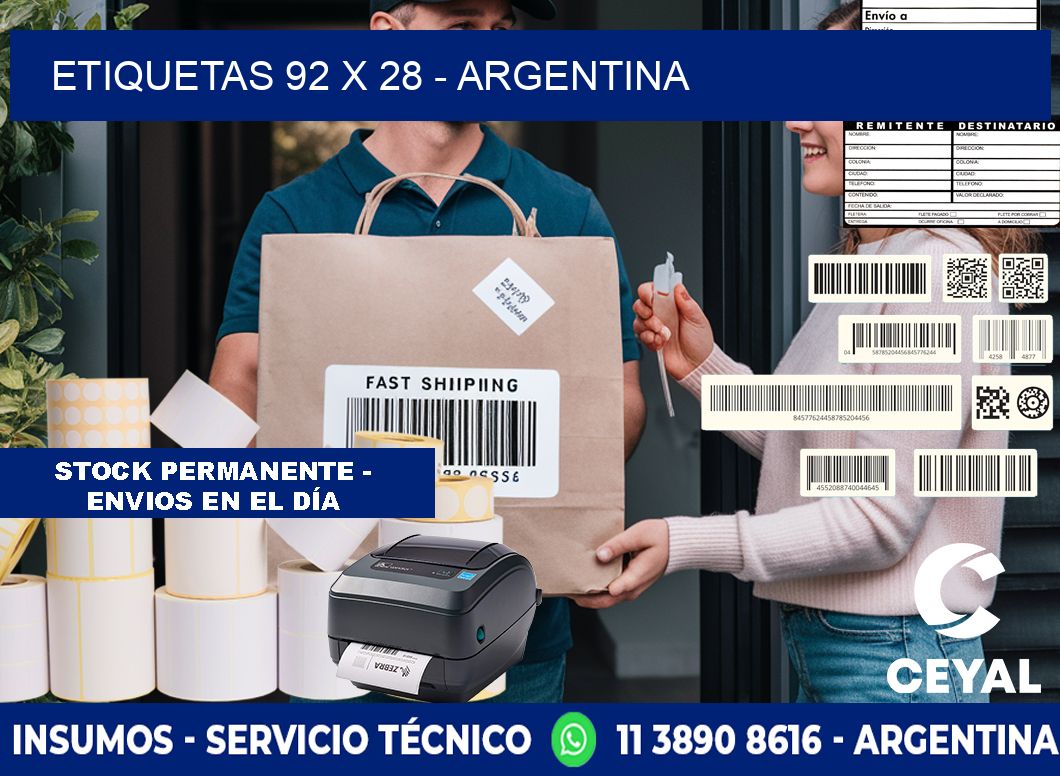 ETIQUETAS 92 x 28 - ARGENTINA