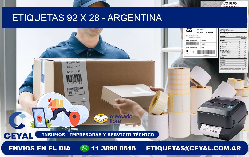 ETIQUETAS 92 x 28 - ARGENTINA