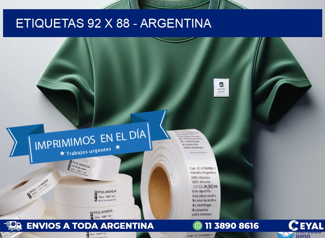 ETIQUETAS 92 x 88 - ARGENTINA