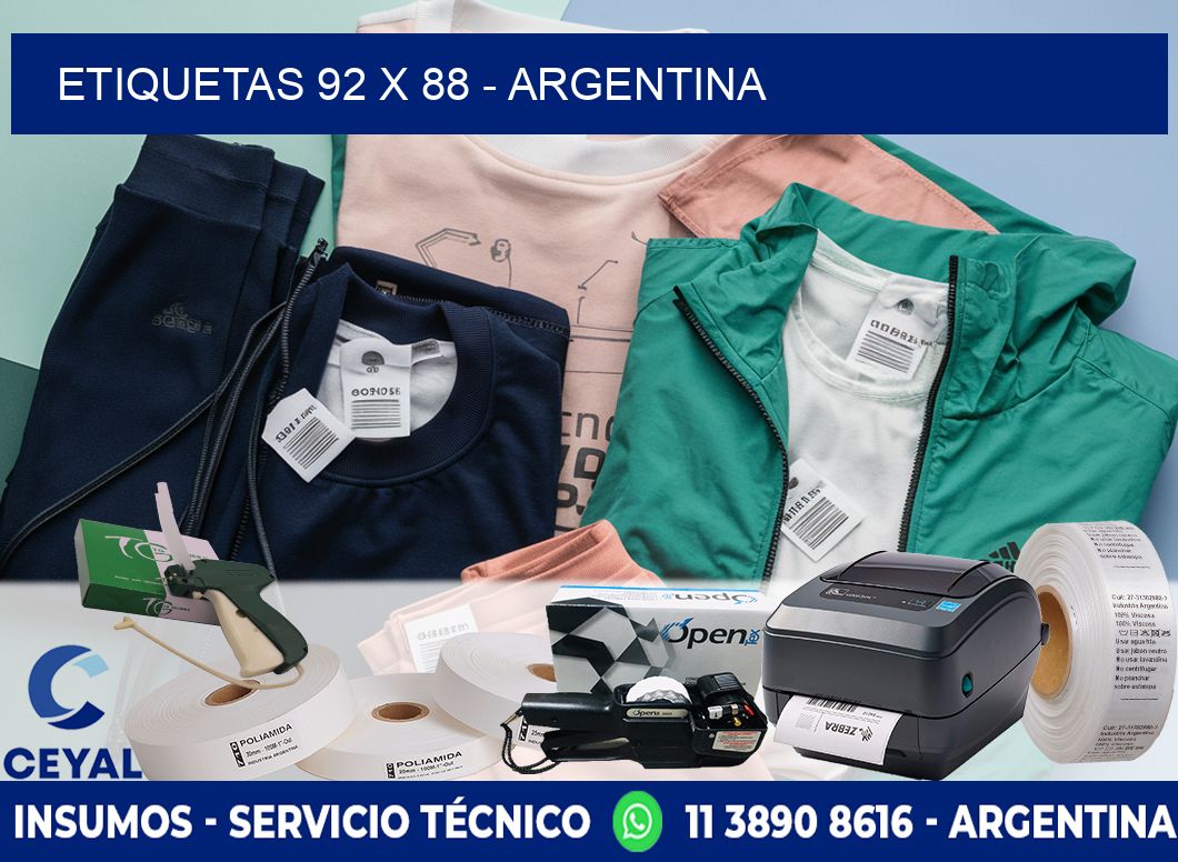 ETIQUETAS 92 x 88 - ARGENTINA