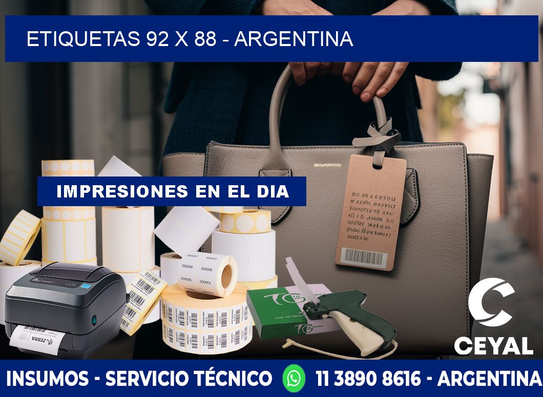 ETIQUETAS 92 x 88 - ARGENTINA