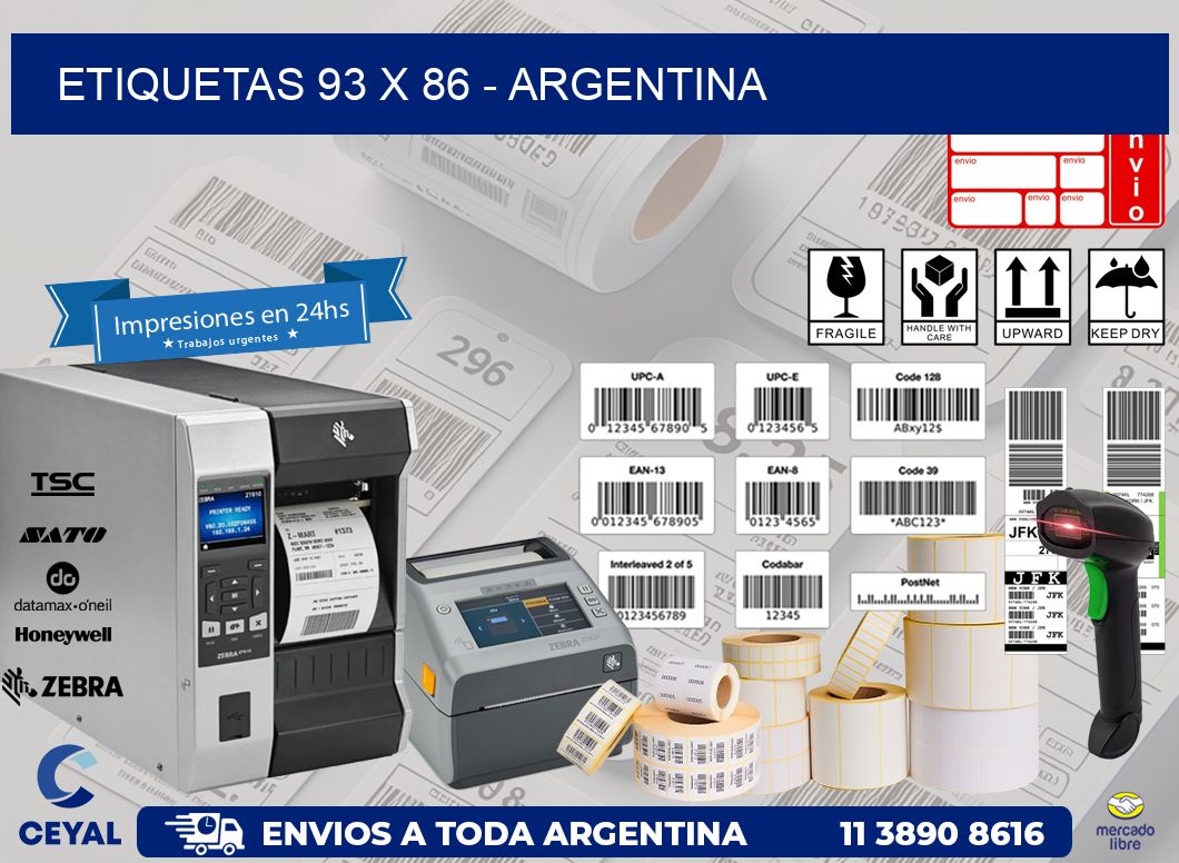 ETIQUETAS 93 x 86 - ARGENTINA