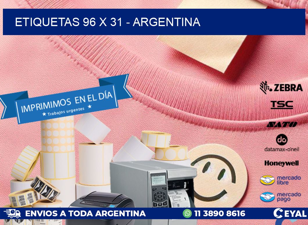 ETIQUETAS 96 x 31 - ARGENTINA