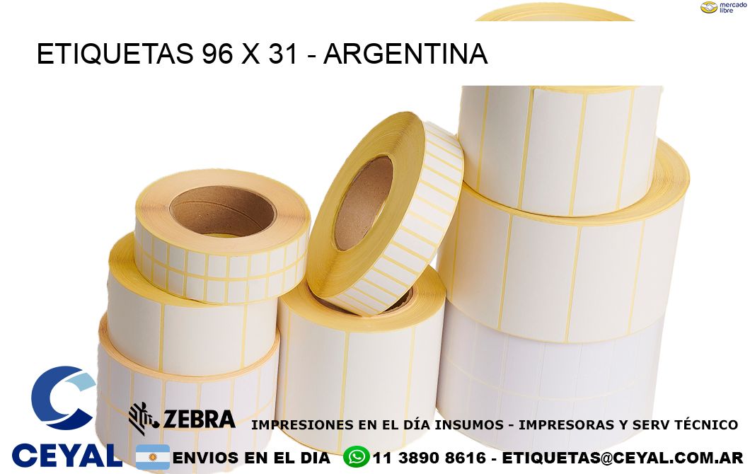 ETIQUETAS 96 x 31 - ARGENTINA