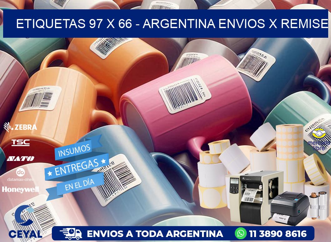 ETIQUETAS 97 x 66 - ARGENTINA ENVIOS X REMISE
