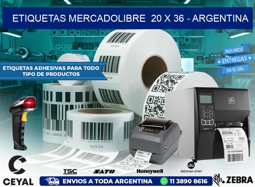 ETIQUETAS MERCADOLIBRE  20 x 36 – ARGENTINA