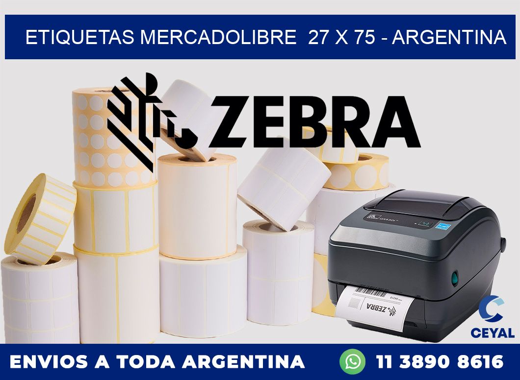 ETIQUETAS MERCADOLIBRE  27 x 75 – ARGENTINA