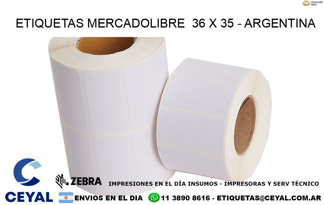 ETIQUETAS MERCADOLIBRE  36 x 35 – ARGENTINA