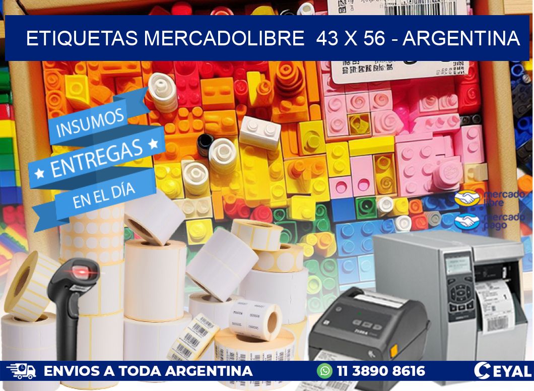 ETIQUETAS MERCADOLIBRE  43 x 56 – ARGENTINA