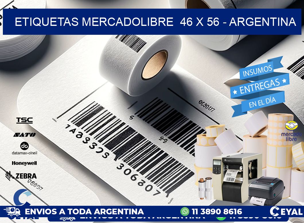 ETIQUETAS MERCADOLIBRE  46 x 56 - ARGENTINA