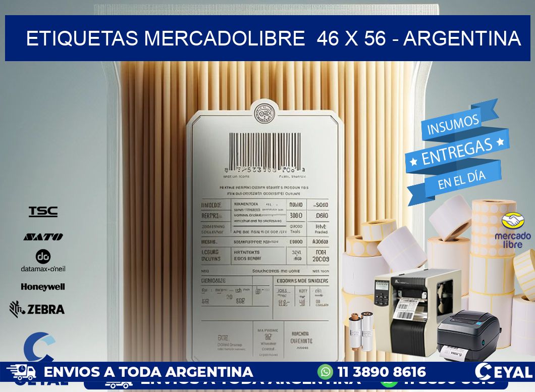 ETIQUETAS MERCADOLIBRE  46 x 56 - ARGENTINA