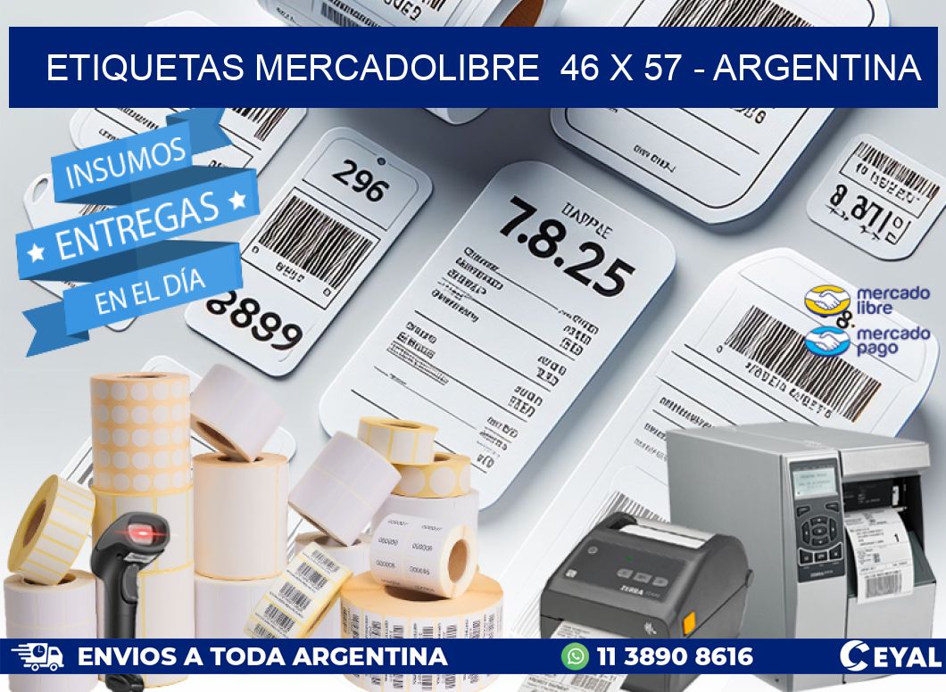 ETIQUETAS MERCADOLIBRE  46 x 57 - ARGENTINA