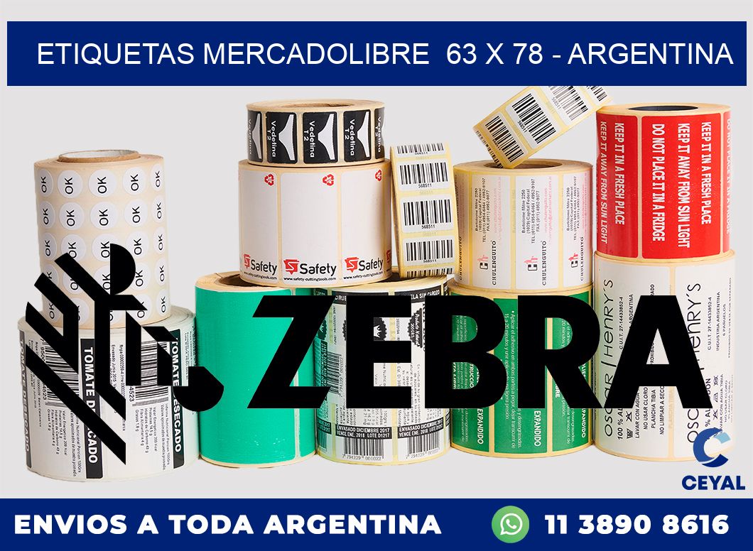 ETIQUETAS MERCADOLIBRE  63 x 78 – ARGENTINA