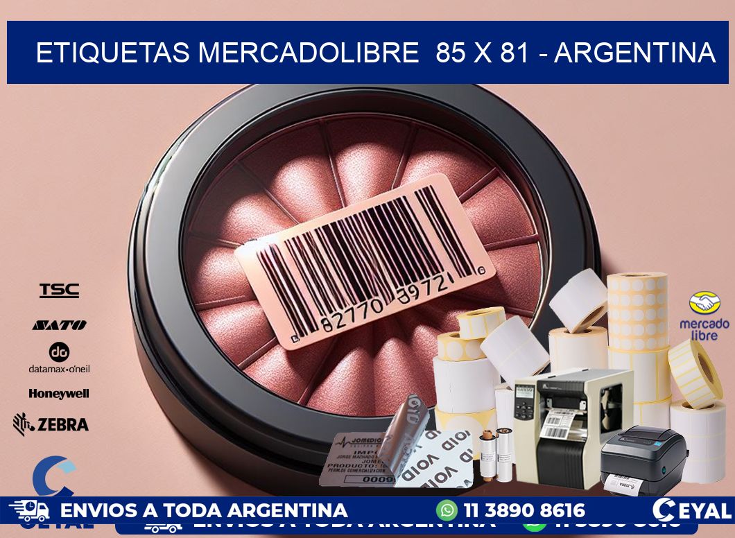 ETIQUETAS MERCADOLIBRE  85 x 81 – ARGENTINA